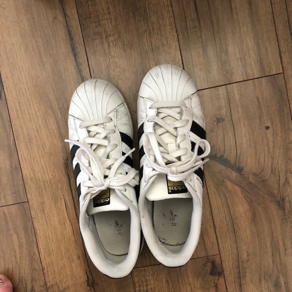 adidas Shoes - Adidas superstar black and white.